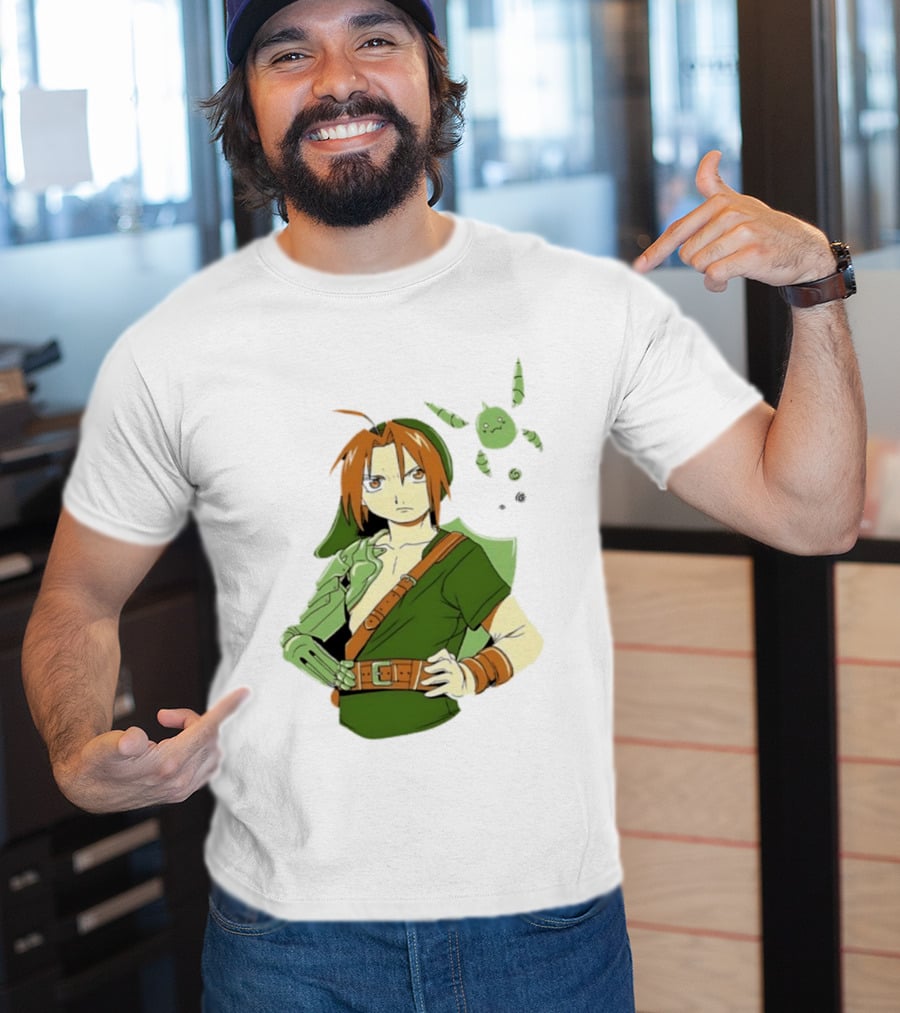 Edward Elric Crossover With Link Costume From Fullmetal Alchemist T-Shirt