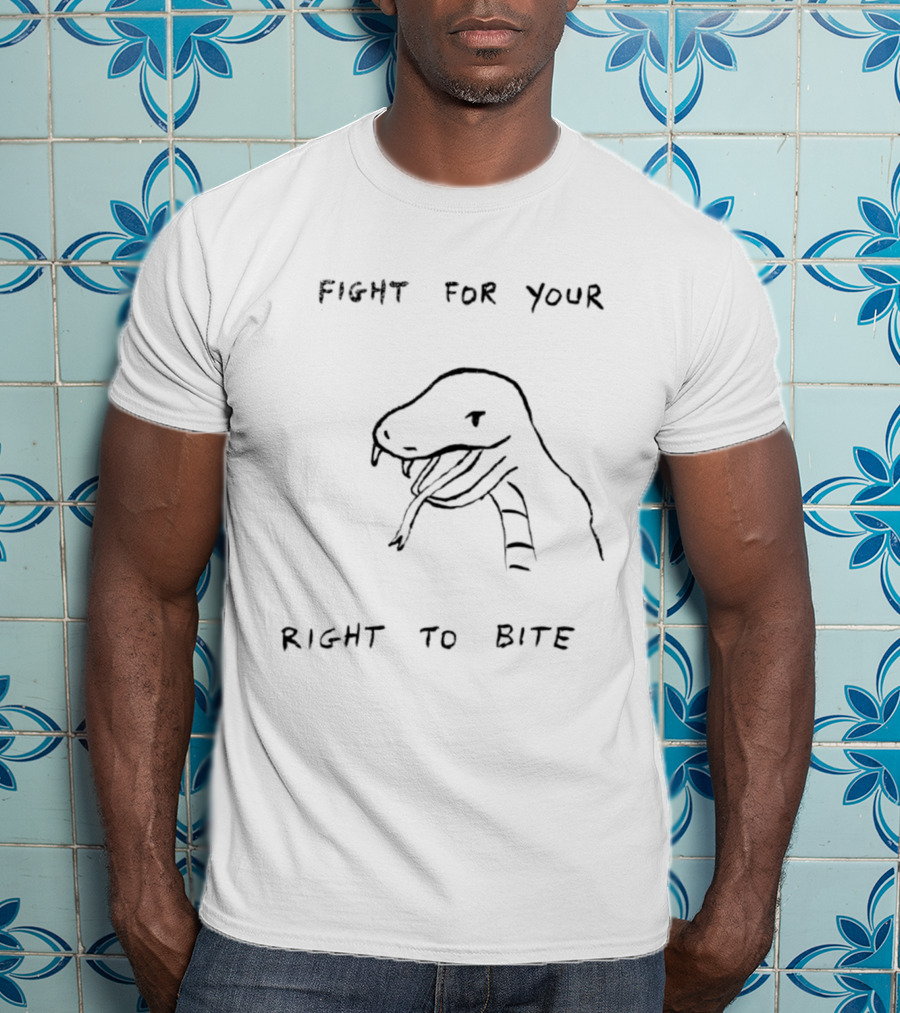 Fight For Your Right To Bite Snake Paint T-Shirt