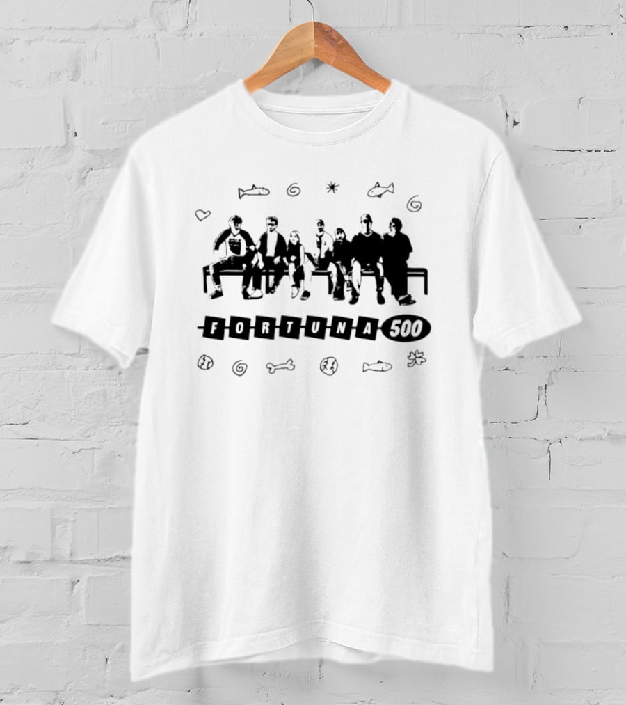 Fortuna 500 Group Bench Silhouettes With Doodles T-Shirt