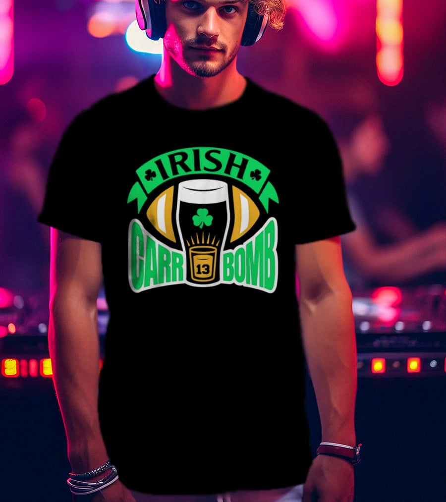 Notre Dame Fighting Irish Carr Bomb 13 Beer Pint T-Shirt