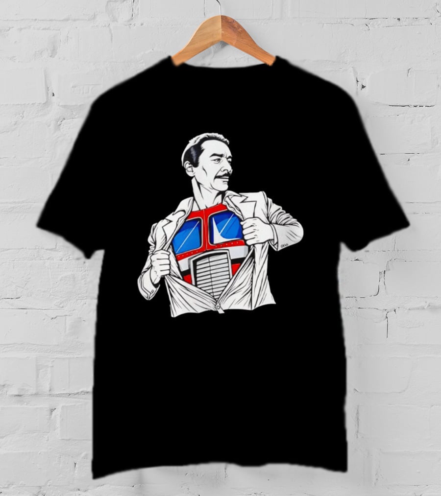 Peter Cullen Optimus Prime Clark Kent Superhero Transformation T-Shirt