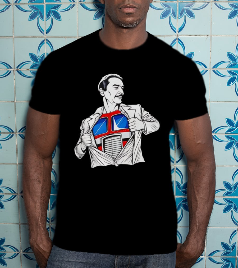 Peter Cullen Optimus Prime Clark Kent Superhero Transformation T-Shirt