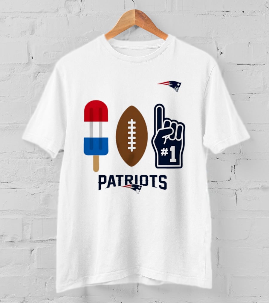 Patriots Americana Popsicle Football Number One Fan T-Shirt