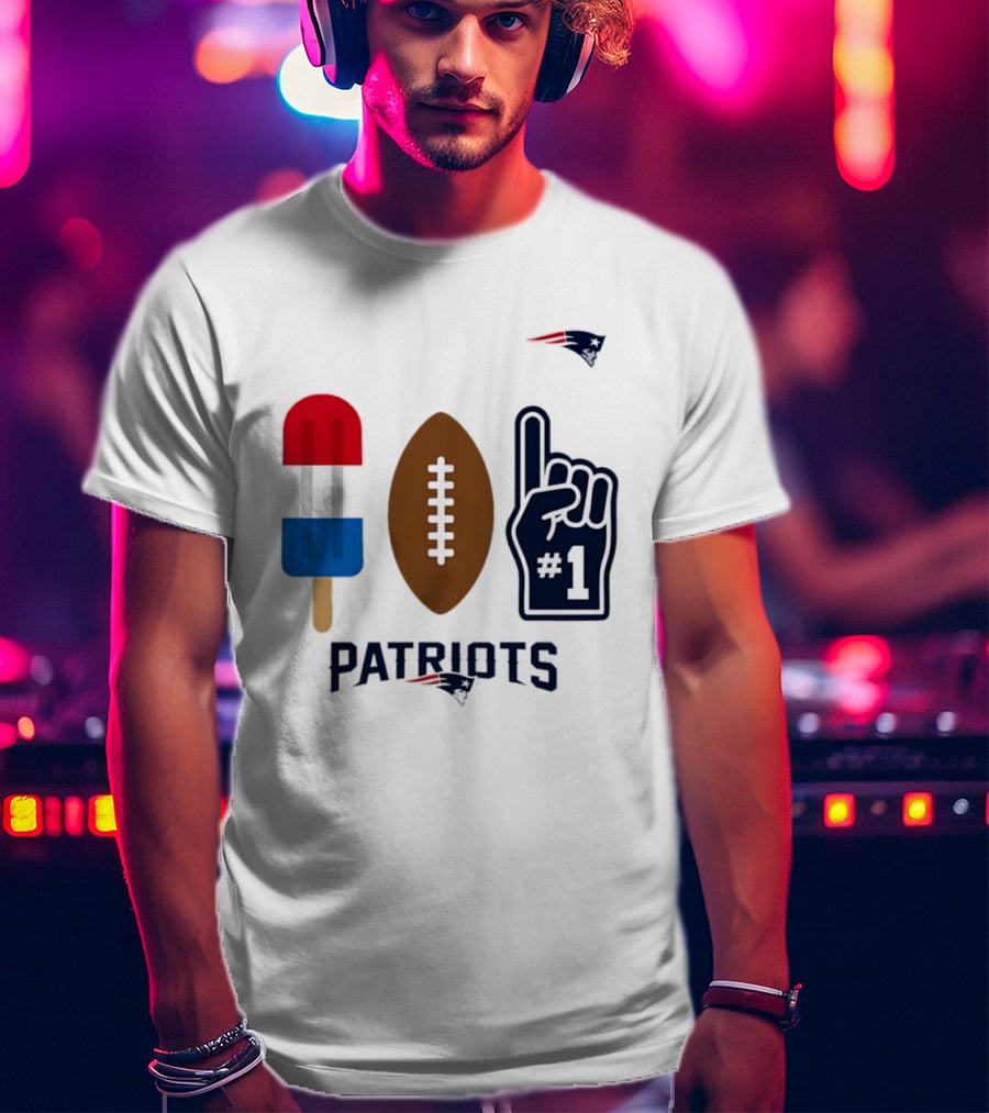 Patriots Americana Popsicle Football Number One Fan T-Shirt