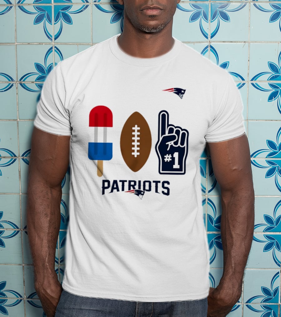 Patriots Americana Popsicle Football Number One Fan T-Shirt