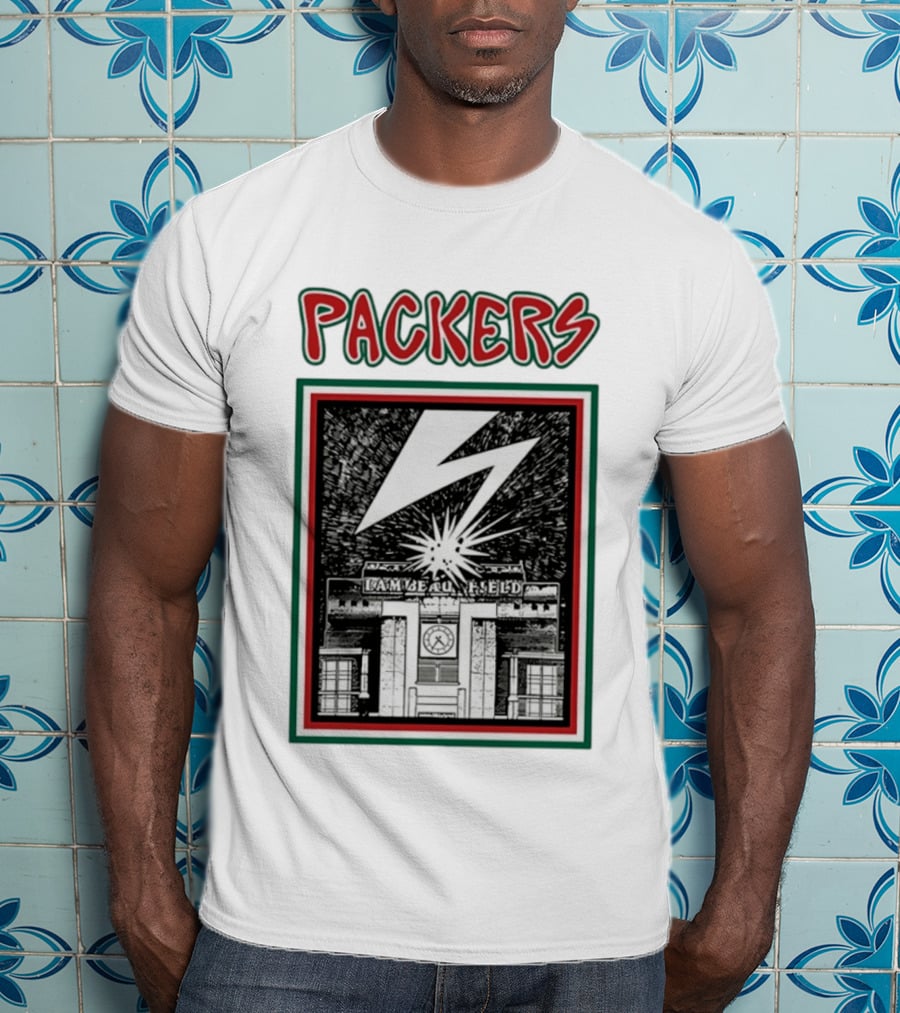 Packers Lambeau Field Green Bay Bad Brains Lightning Burst T-Shirt