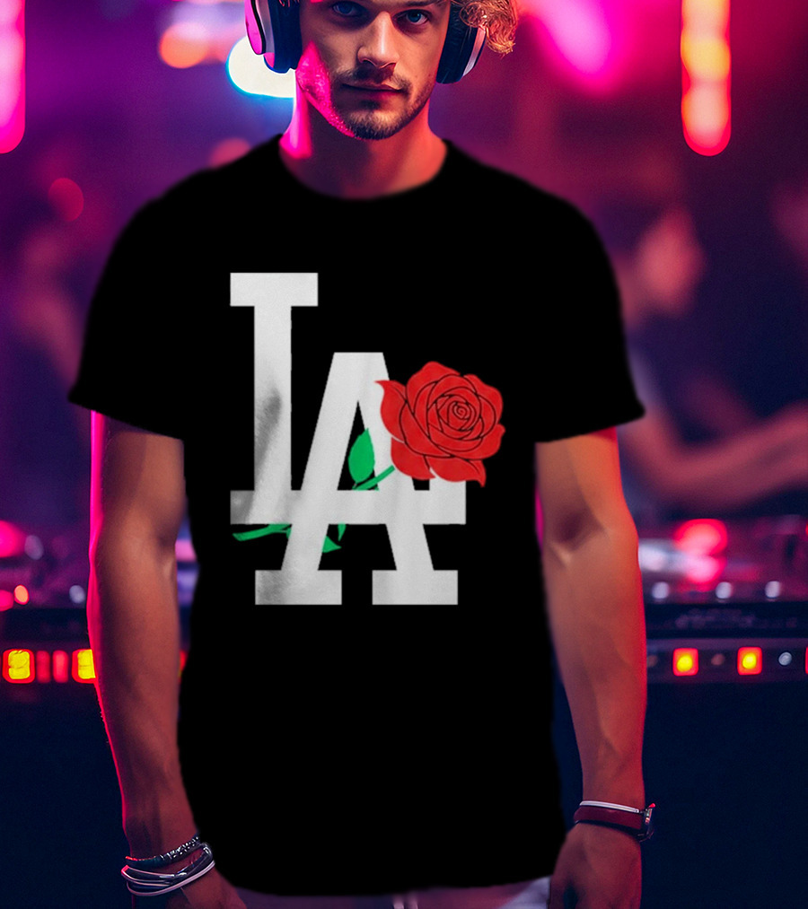2026 Dodgers Date Night LA Rose T-Shirt