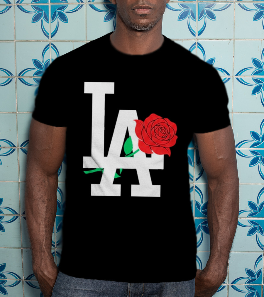 2026 Dodgers Date Night LA Rose T-Shirt