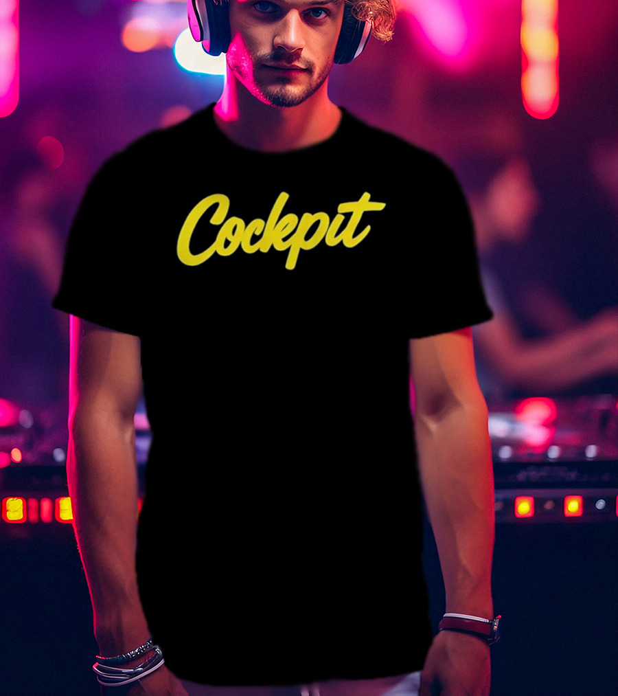 Cockpit Yellow Script T-Shirt