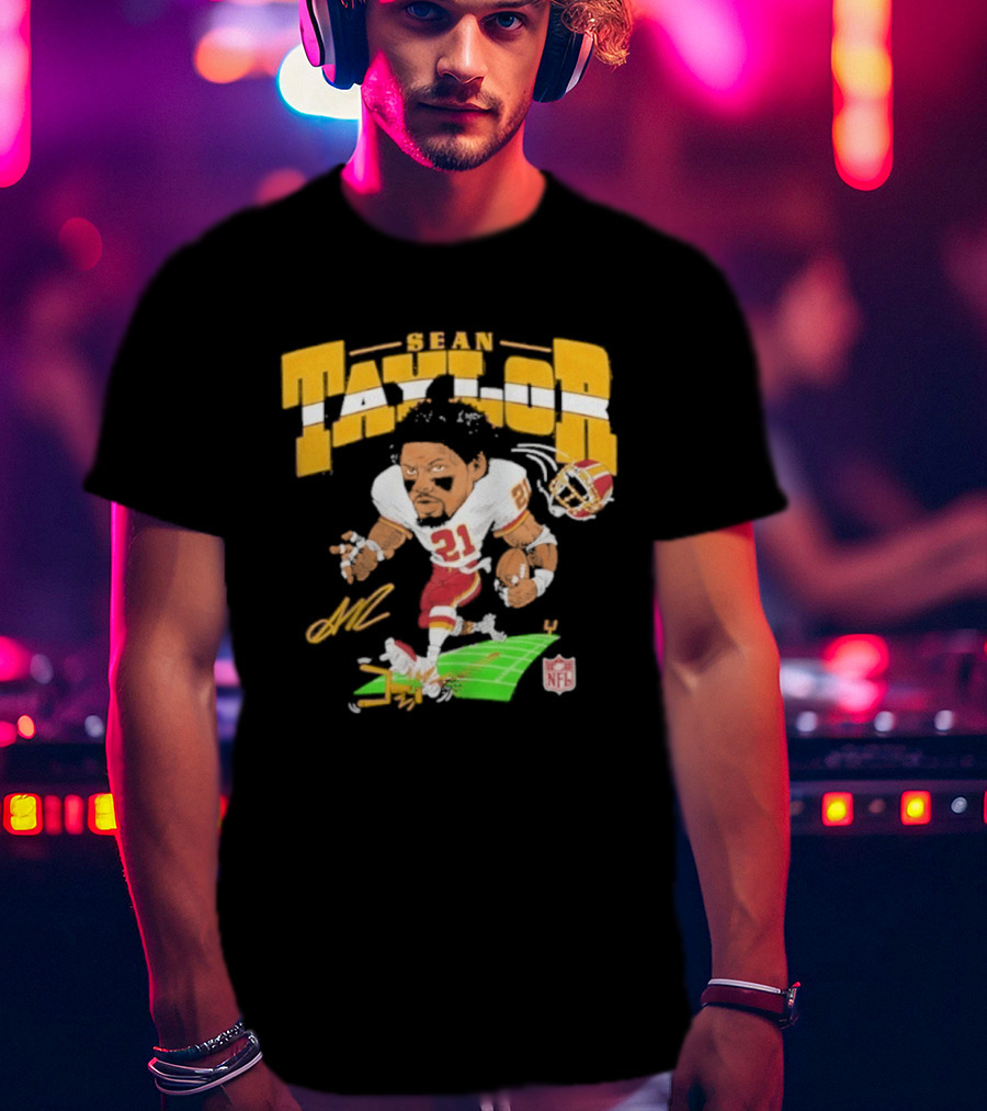 Sean Taylor NFL Football Caricature Washington Commanders 21 T-Shirt