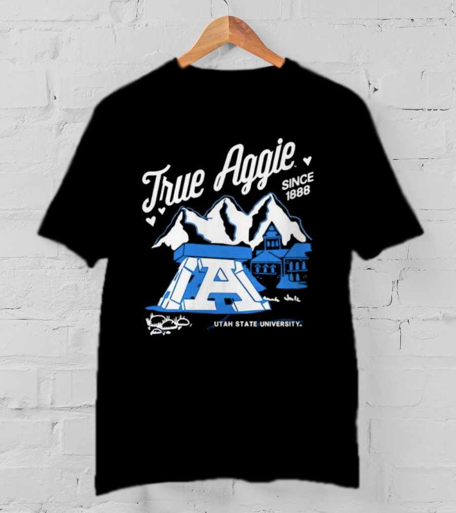True Aggie 1888 Utah State University Heritage Iconography T-Shirt