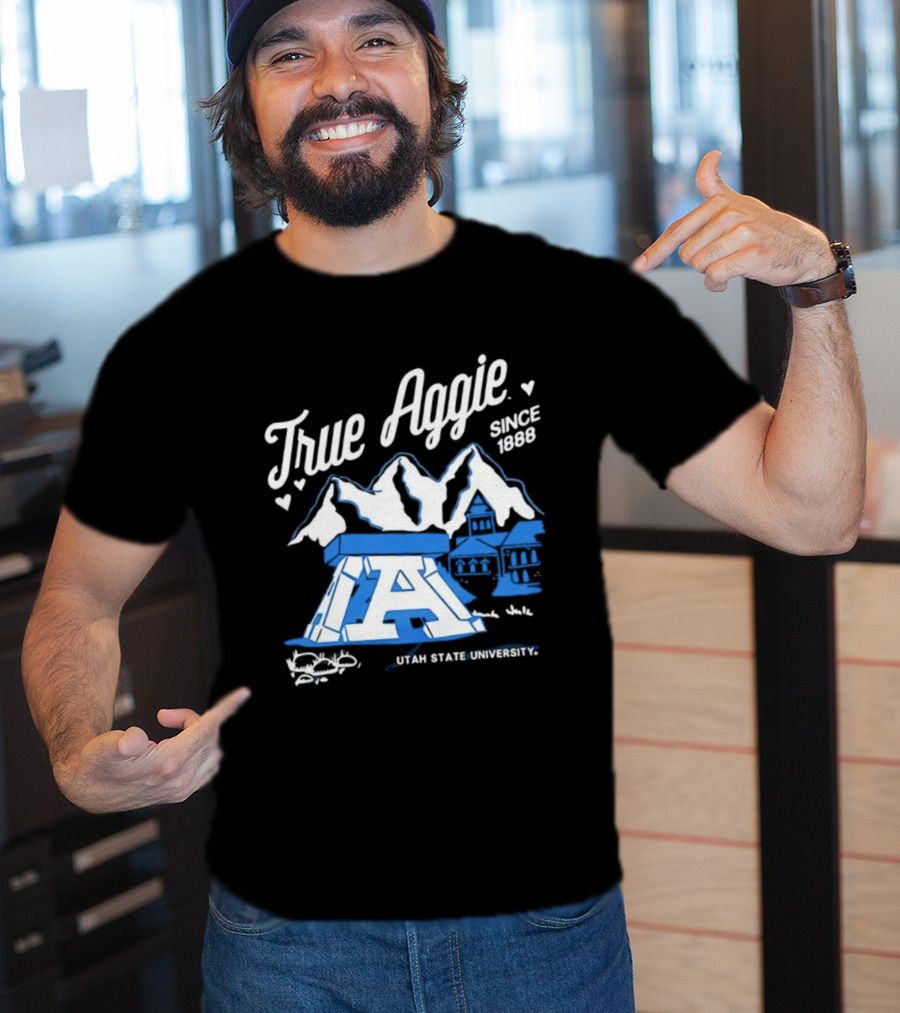 True Aggie 1888 Utah State University Heritage Iconography T-Shirt