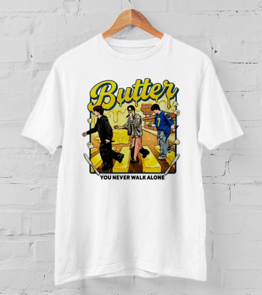 Butter BTS You Never Walk Alone Yellow Aesthetic Pop T-Shirt