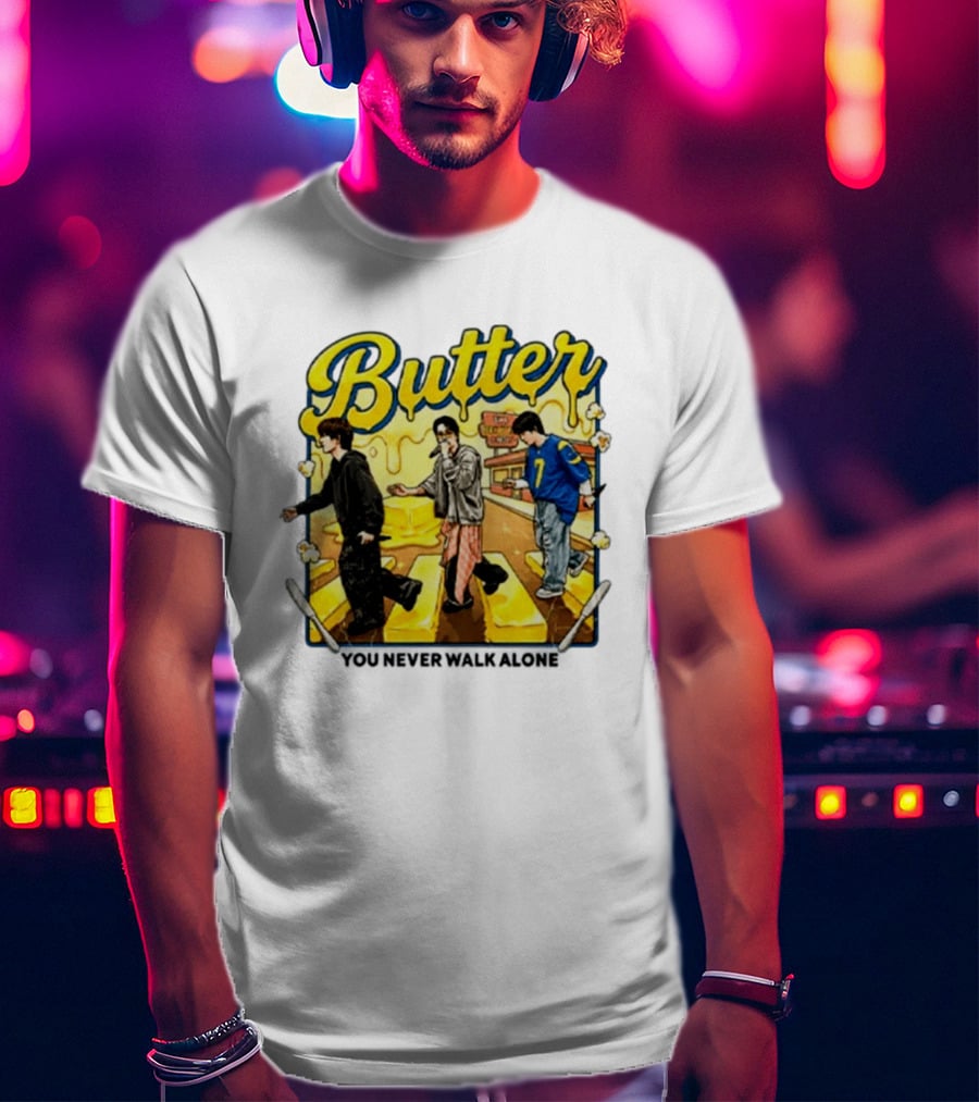 Butter BTS You Never Walk Alone Yellow Aesthetic Pop T-Shirt