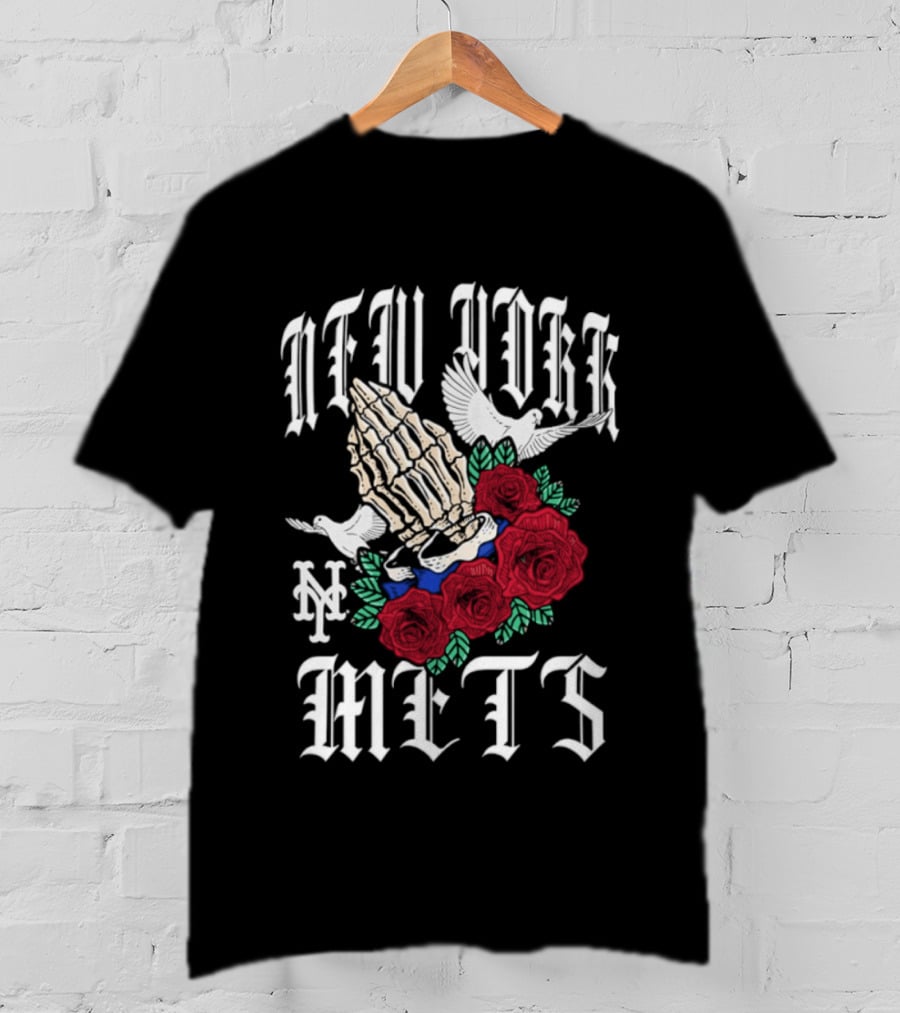 New York Mets Gothic Bloom With Doves And Roses Halloween 2026 T-Shirt