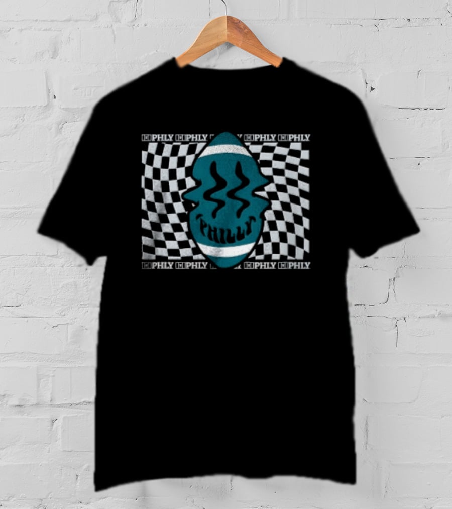 Philadelphia Eagles Philly Happy Ball Checkered NFL Fan T-Shirt