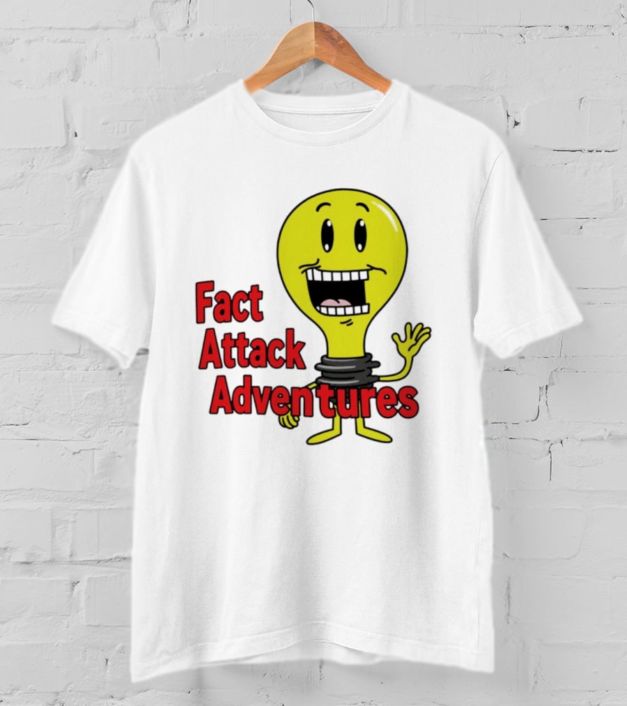 Fact Attack Adventures Smiling Light Bulb T-Shirt