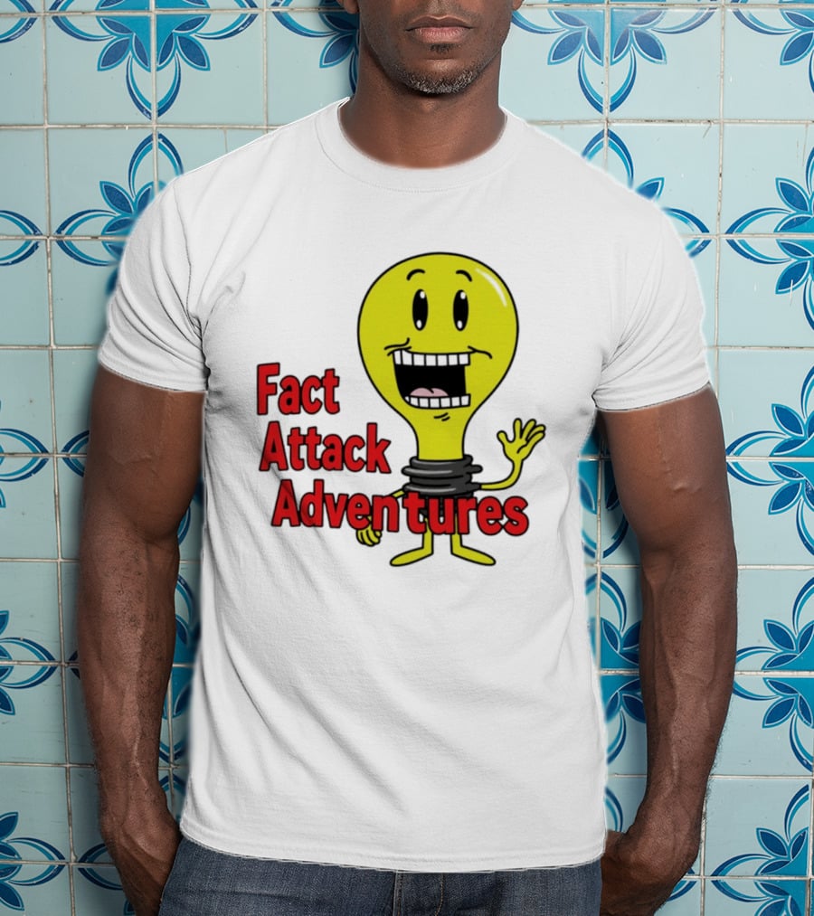 Fact Attack Adventures Smiling Light Bulb T-Shirt