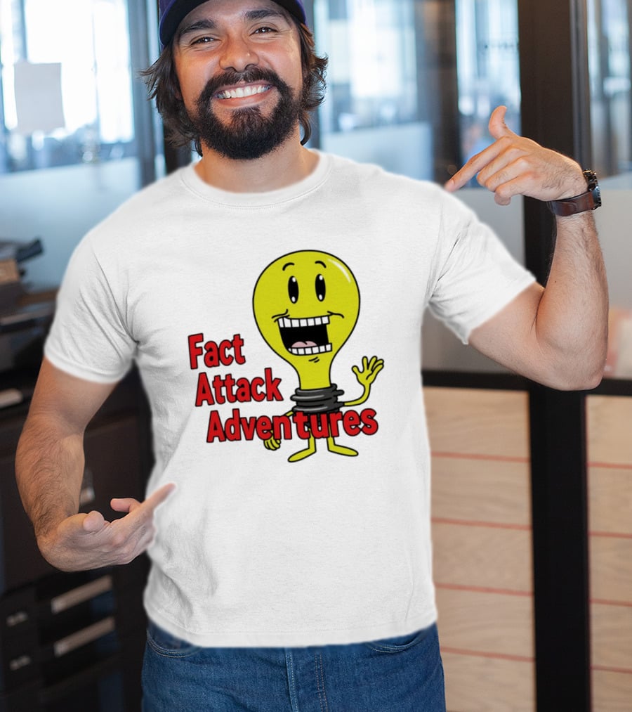 Fact Attack Adventures Smiling Light Bulb T-Shirt
