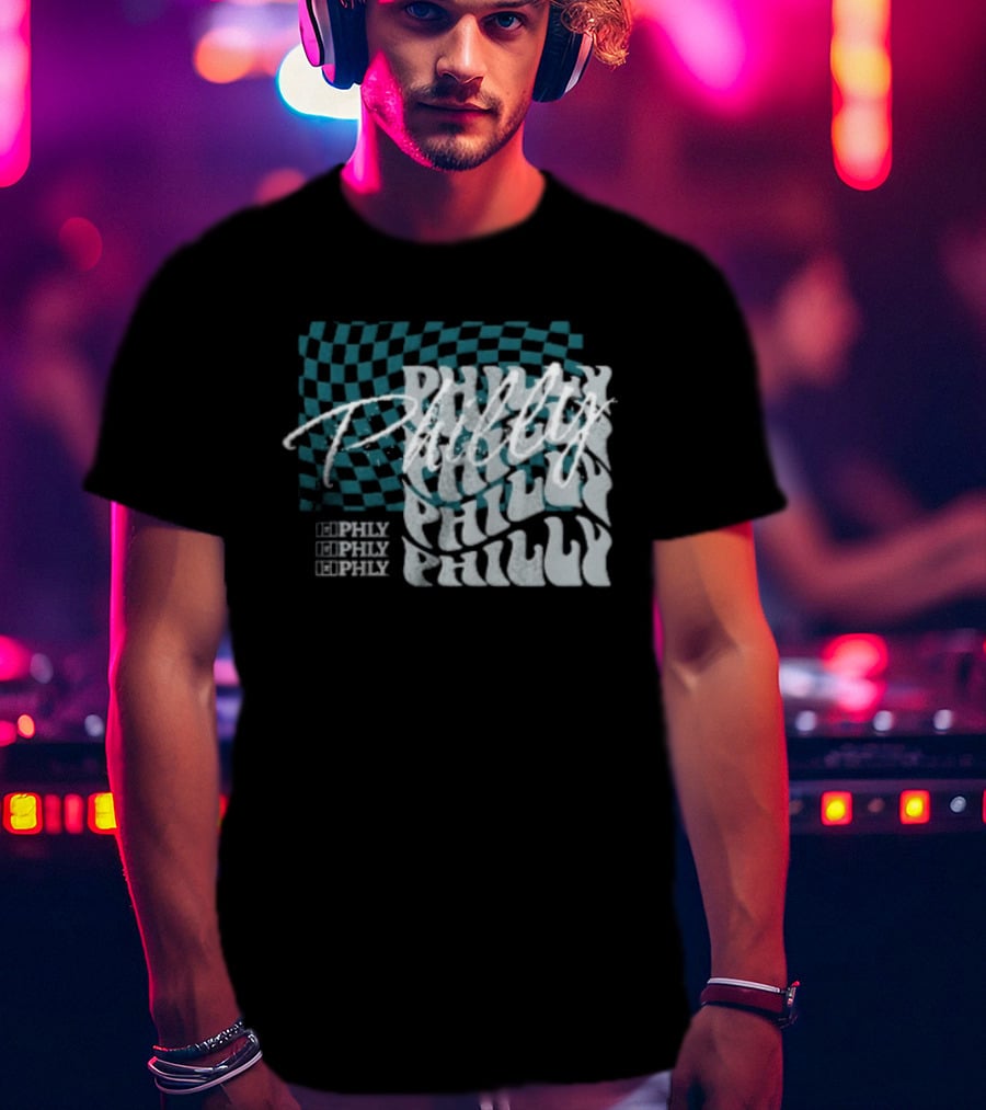 Philly Checkered Repeat Philadelphia Eagles Philly Philly T-Shirt