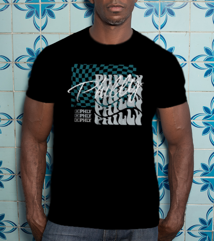 Philly Checkered Repeat Philadelphia Eagles Philly Philly T-Shirt