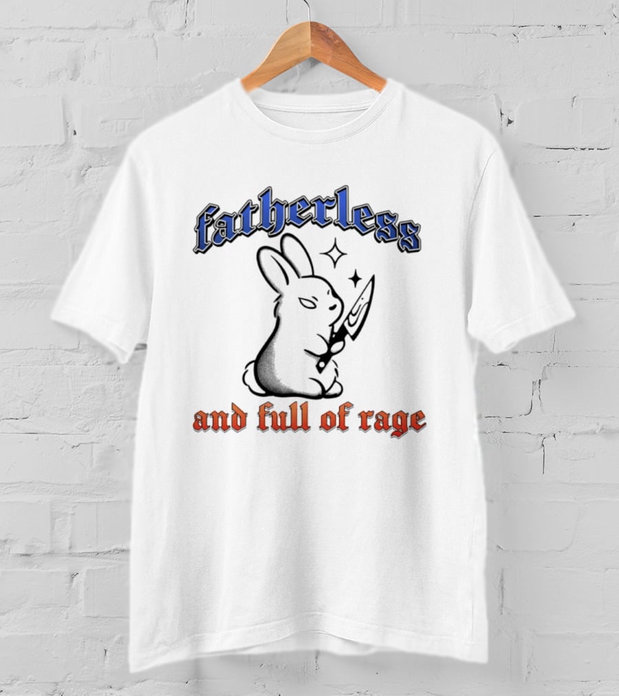 Fatherless Rabbit And Full Of Rage Knife T-Shirt