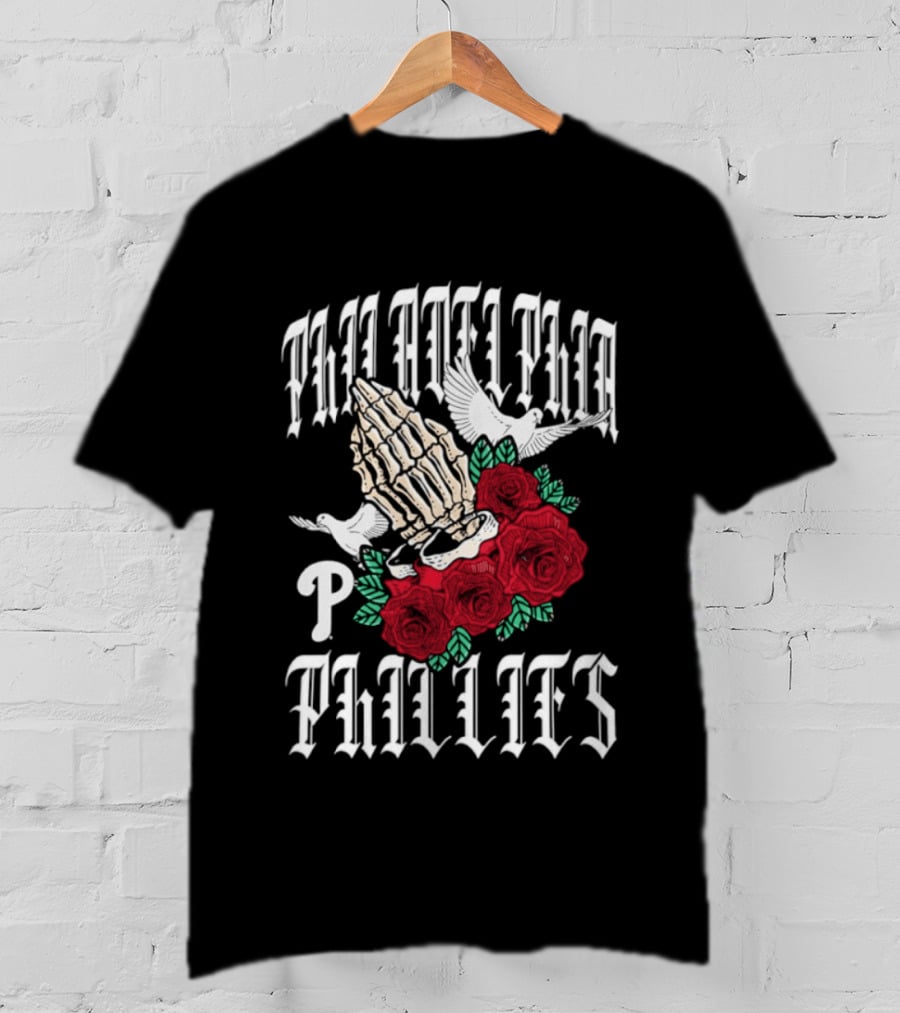 Philadelphia Phillies Gothic Bloom Halloween 2026 T-Shirt