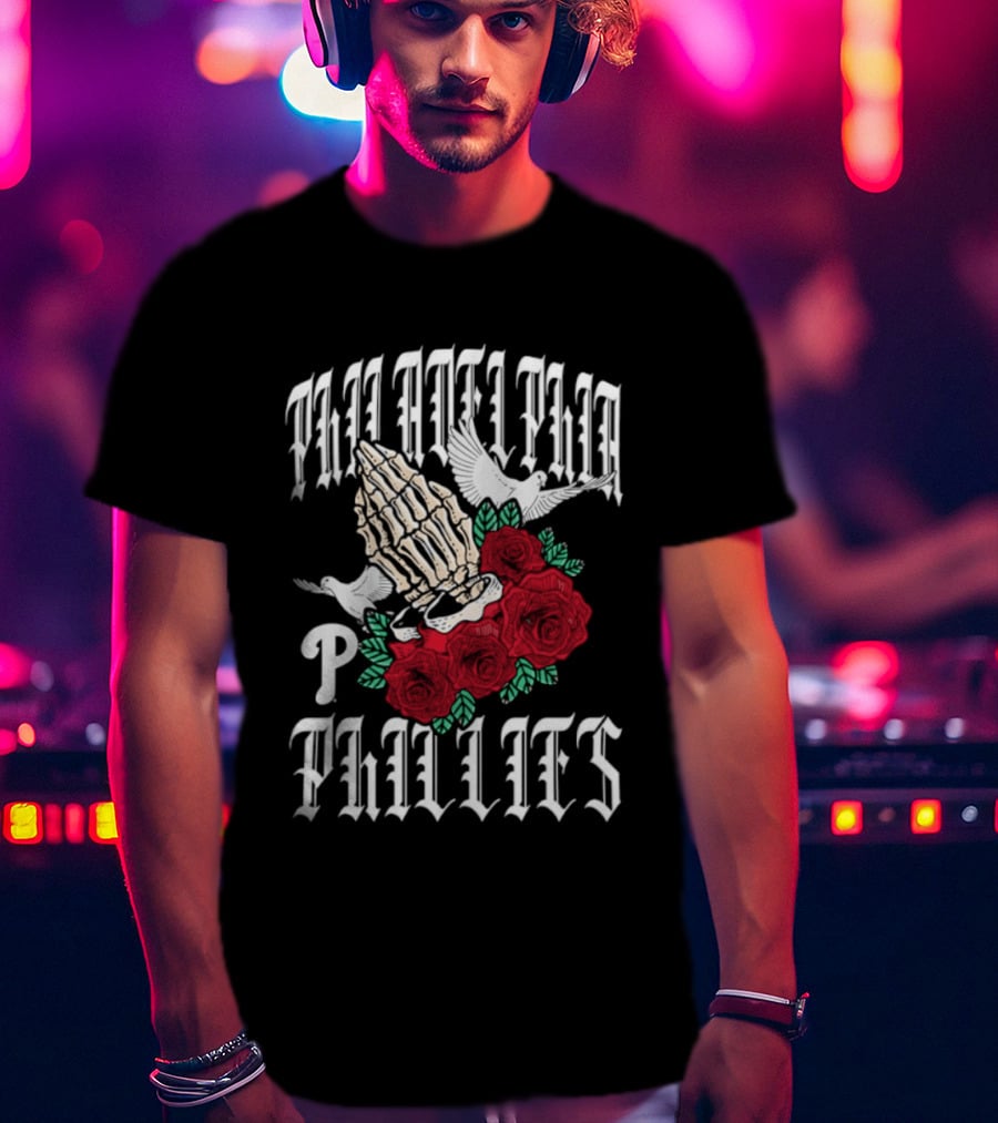 Philadelphia Phillies Gothic Bloom Halloween 2026 T-Shirt