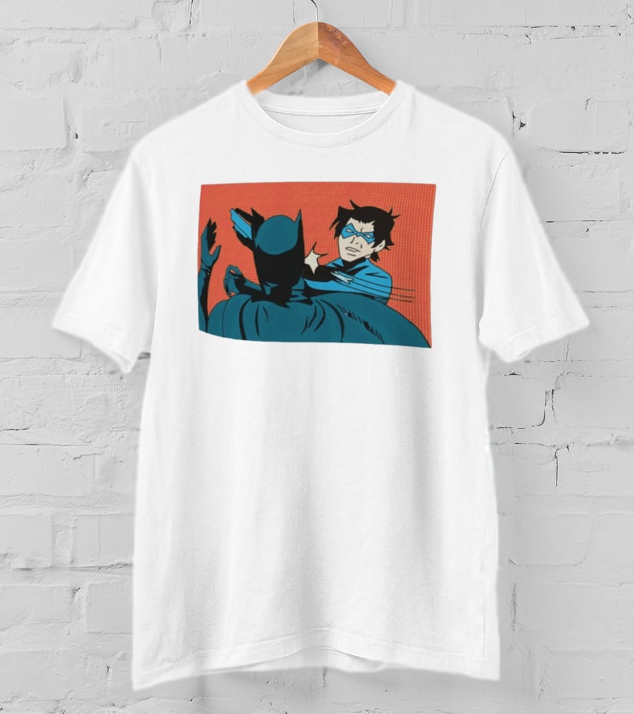 Nightwing Slaps Batman Dick Grayson Meme Comic Panel T-Shirt