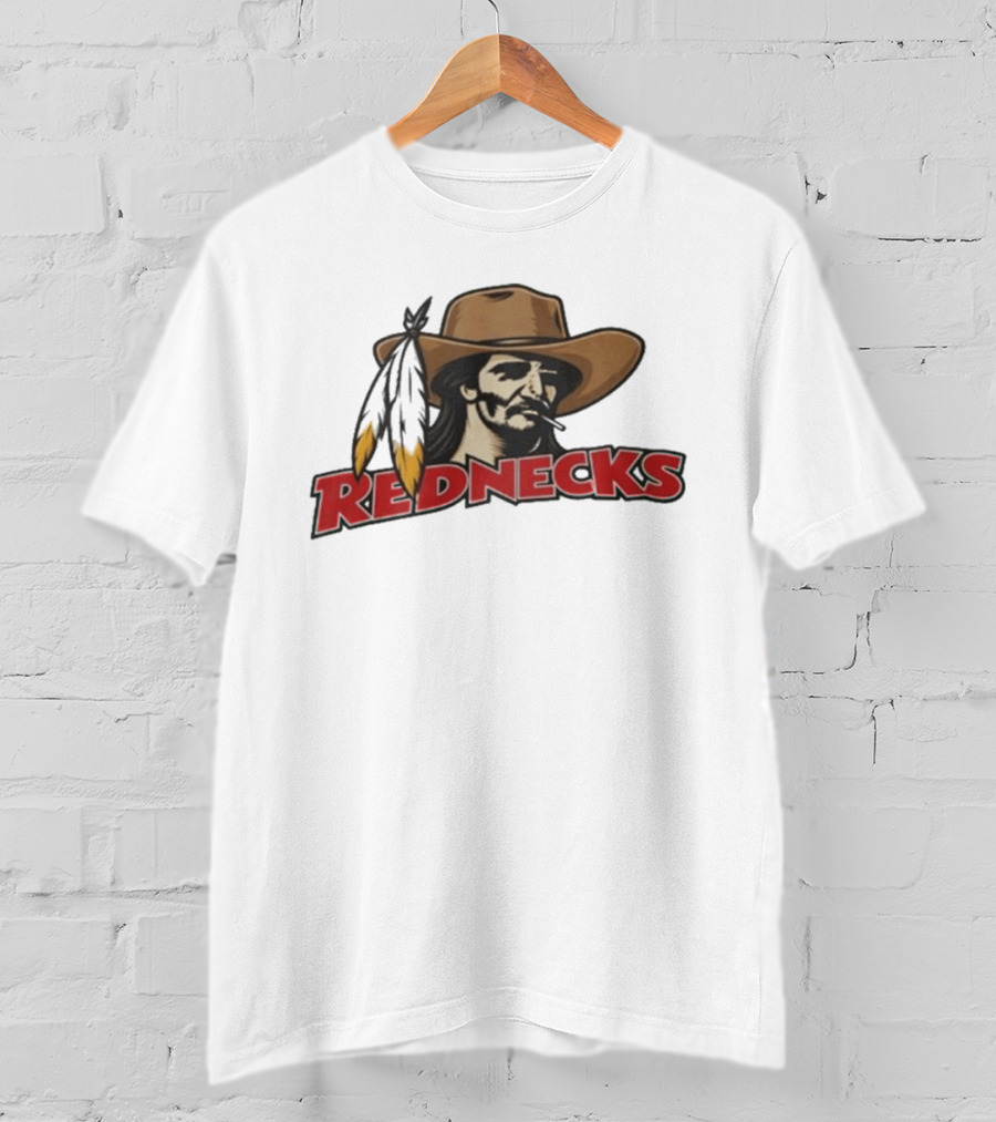 Rednecks Cowboy Icon With Feathered Hat T-Shirt