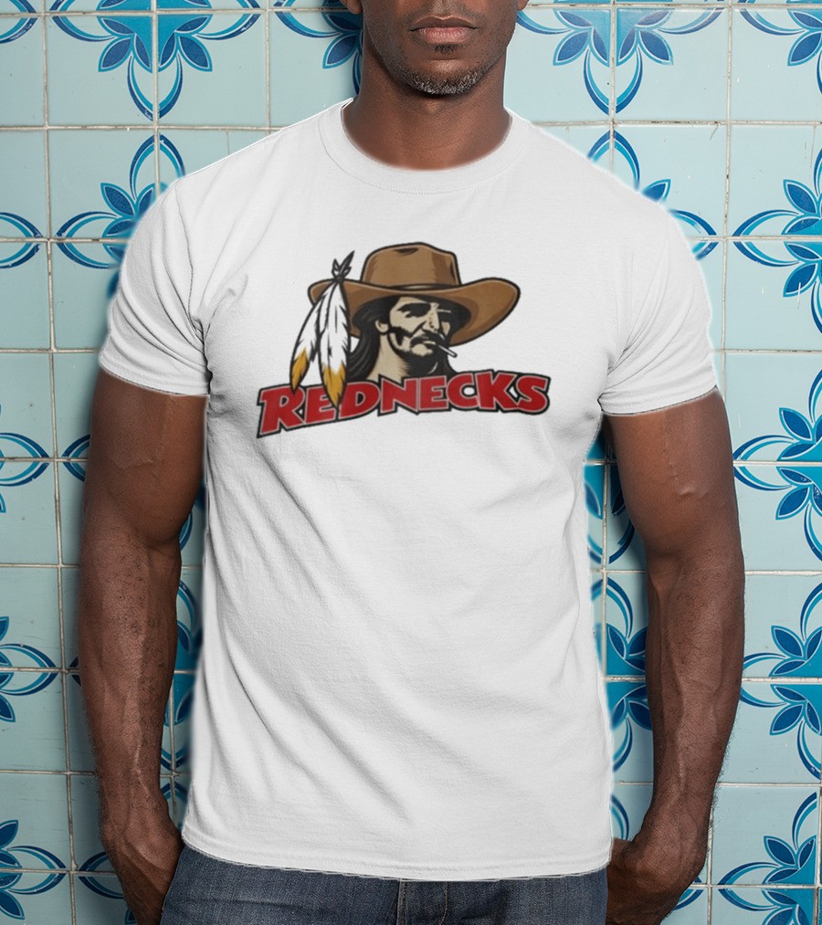 Rednecks Cowboy Icon With Feathered Hat T-Shirt