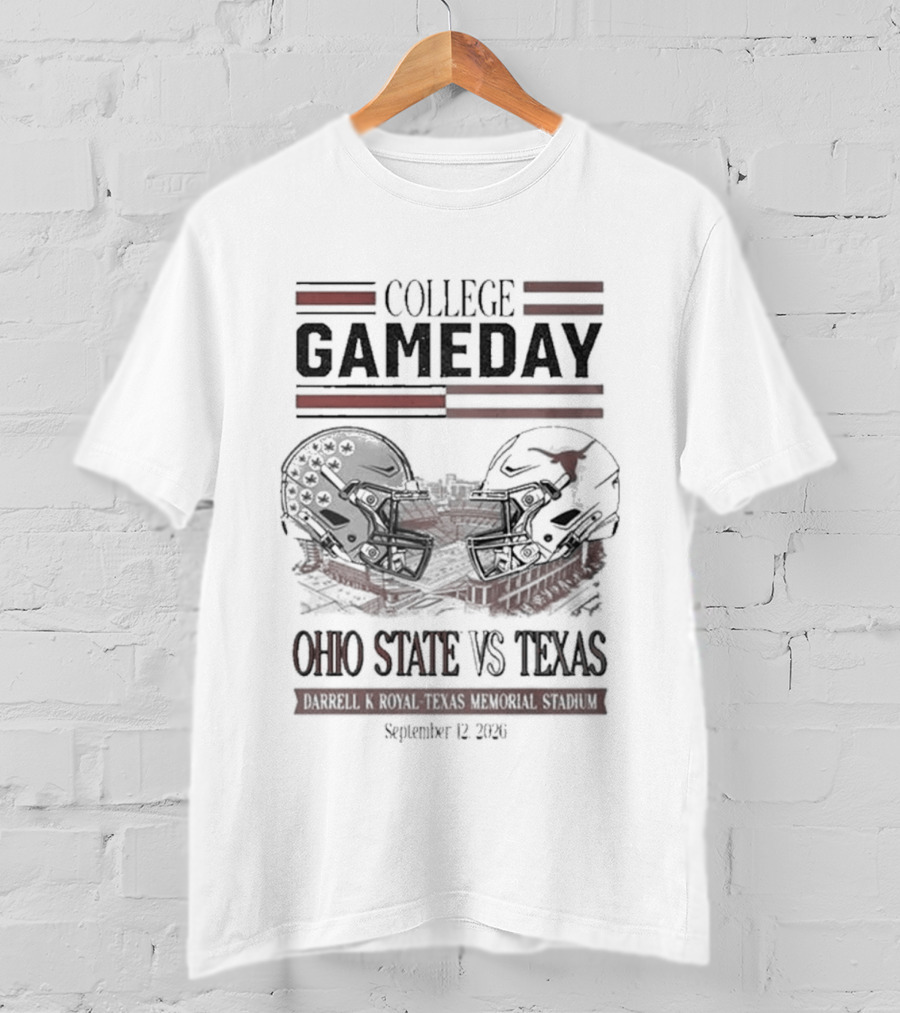 College Gameday Ohio State Vs Texas September 12 2026 Stadium Clash T-Shirt