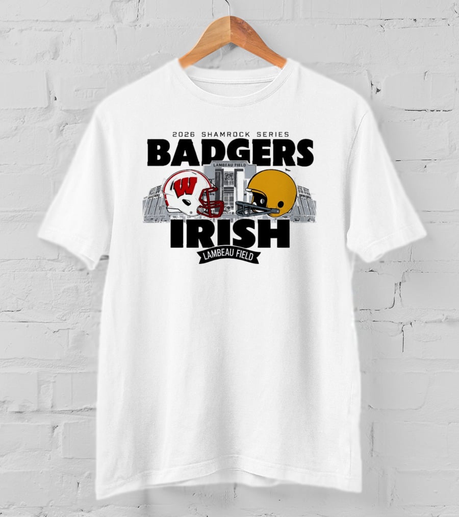 2026 Shamrock Series Badgers Vs Irish Lambeau Field Matchup T-Shirt