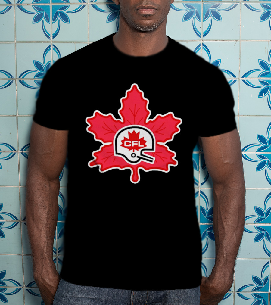 CFL Canadian Football Leaf Helmet T-Shirt