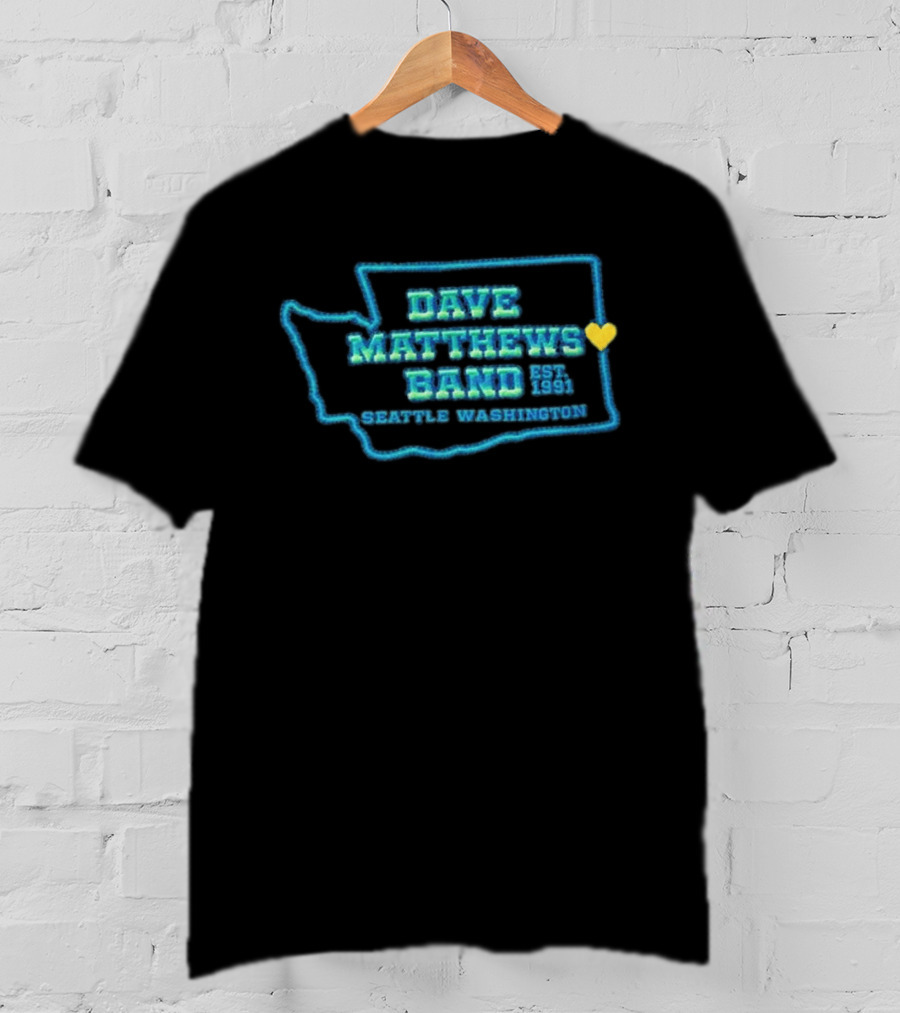 Dave Matthews Band Seattle Washington Est 1991 T-Shirt