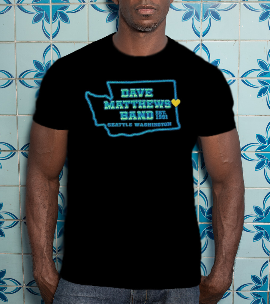 Dave Matthews Band Seattle Washington Est 1991 T-Shirt