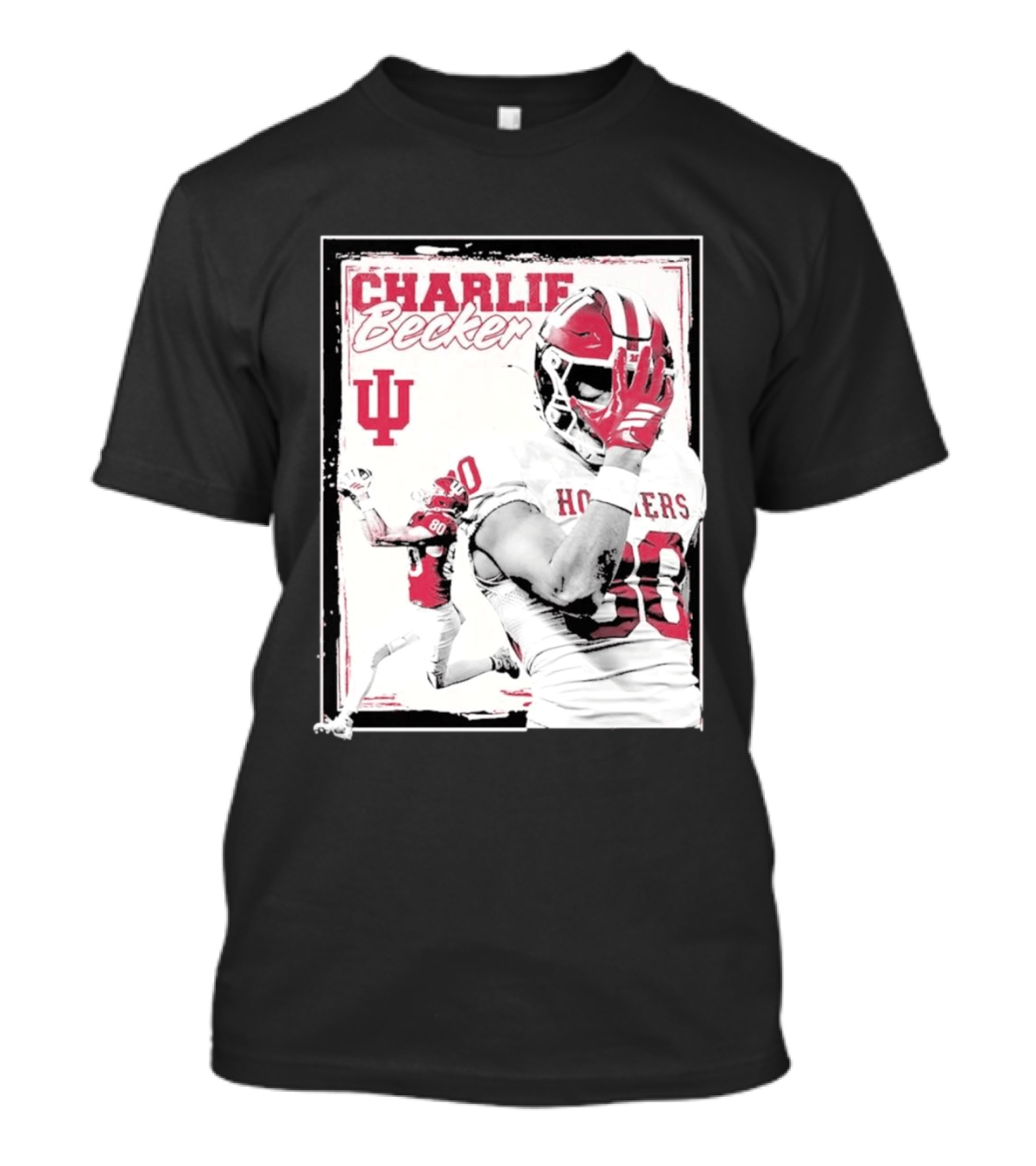Charlie Becker Indiana Hoosiers Football Student Athlete #80 T-Shirt