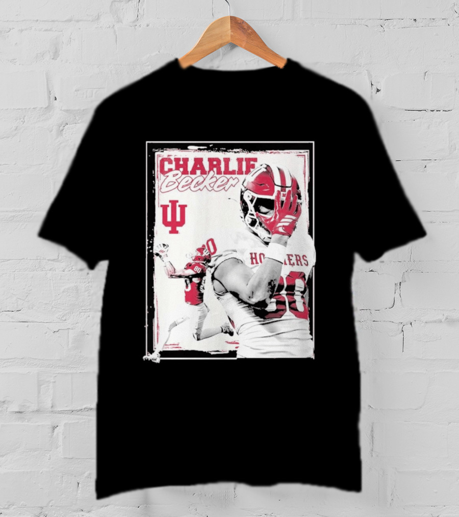 Charlie Becker Indiana Hoosiers Football Student Athlete #80 T-Shirt