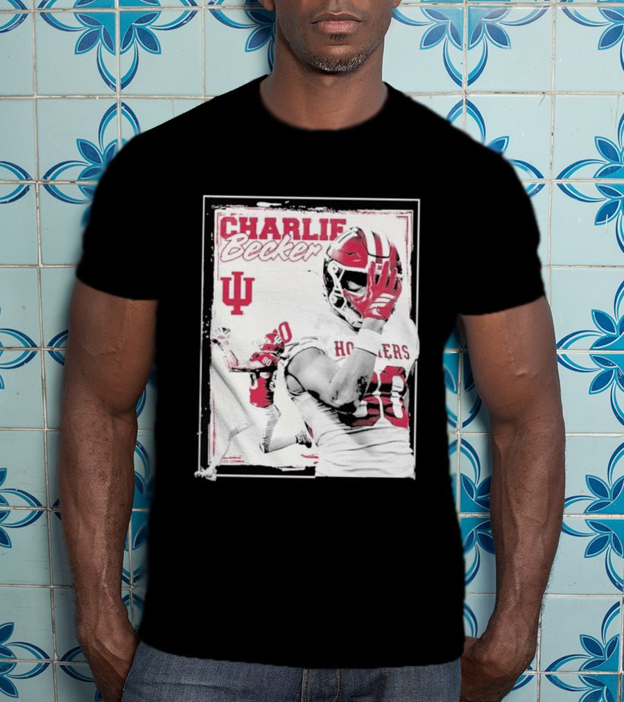 Charlie Becker Indiana Hoosiers Football Student Athlete #80 T-Shirt