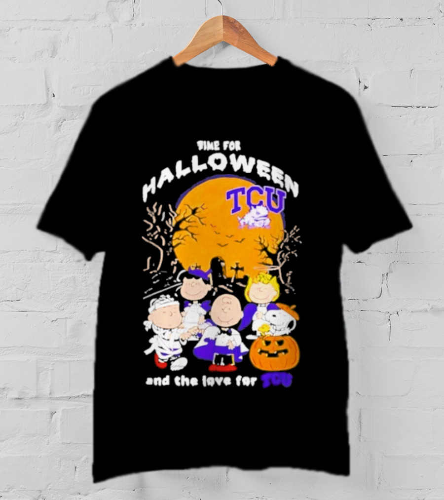 TCU Horned Frogs Halloween Snoopy Peanuts Time For The Love 2026 T-Shirt