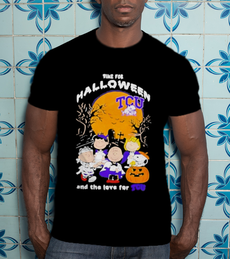 TCU Horned Frogs Halloween Snoopy Peanuts Time For The Love 2026 T-Shirt
