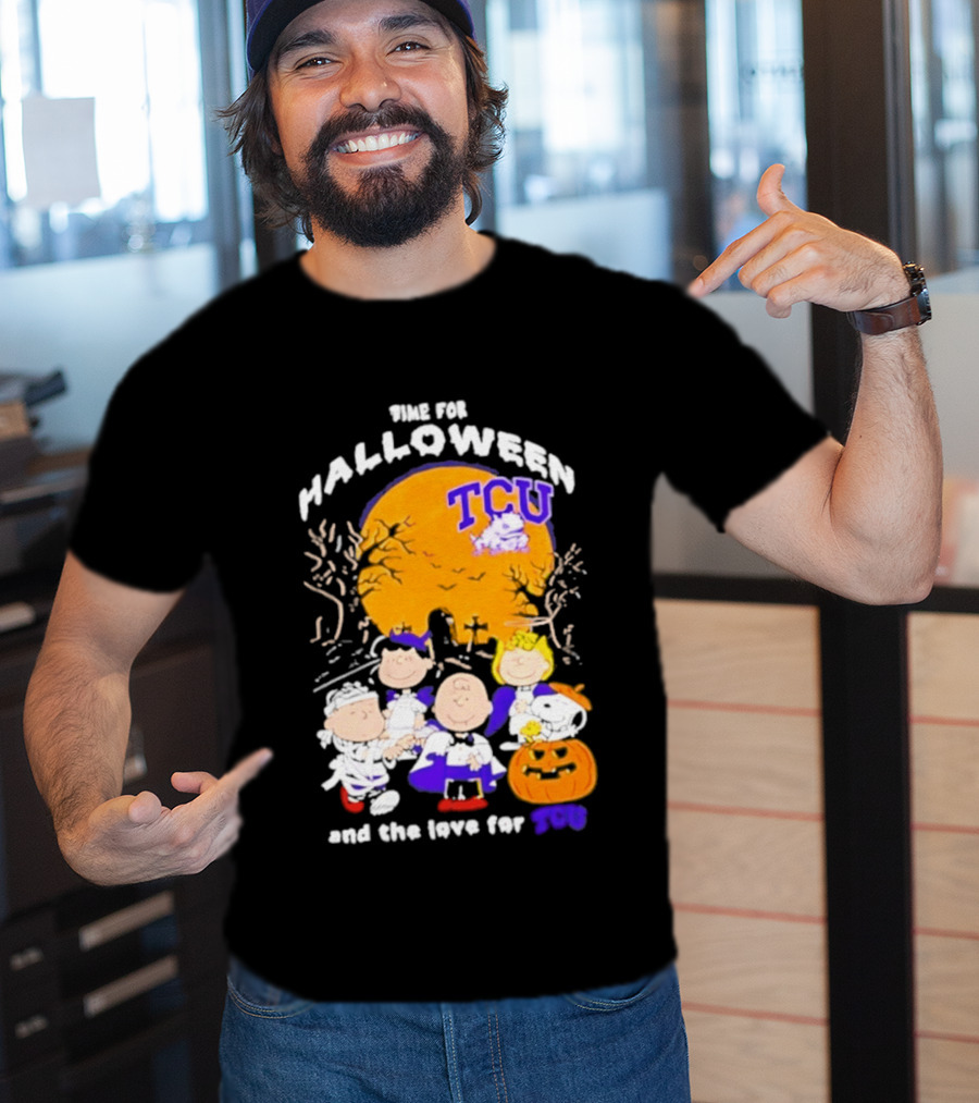 TCU Horned Frogs Halloween Snoopy Peanuts Time For The Love 2026 T-Shirt