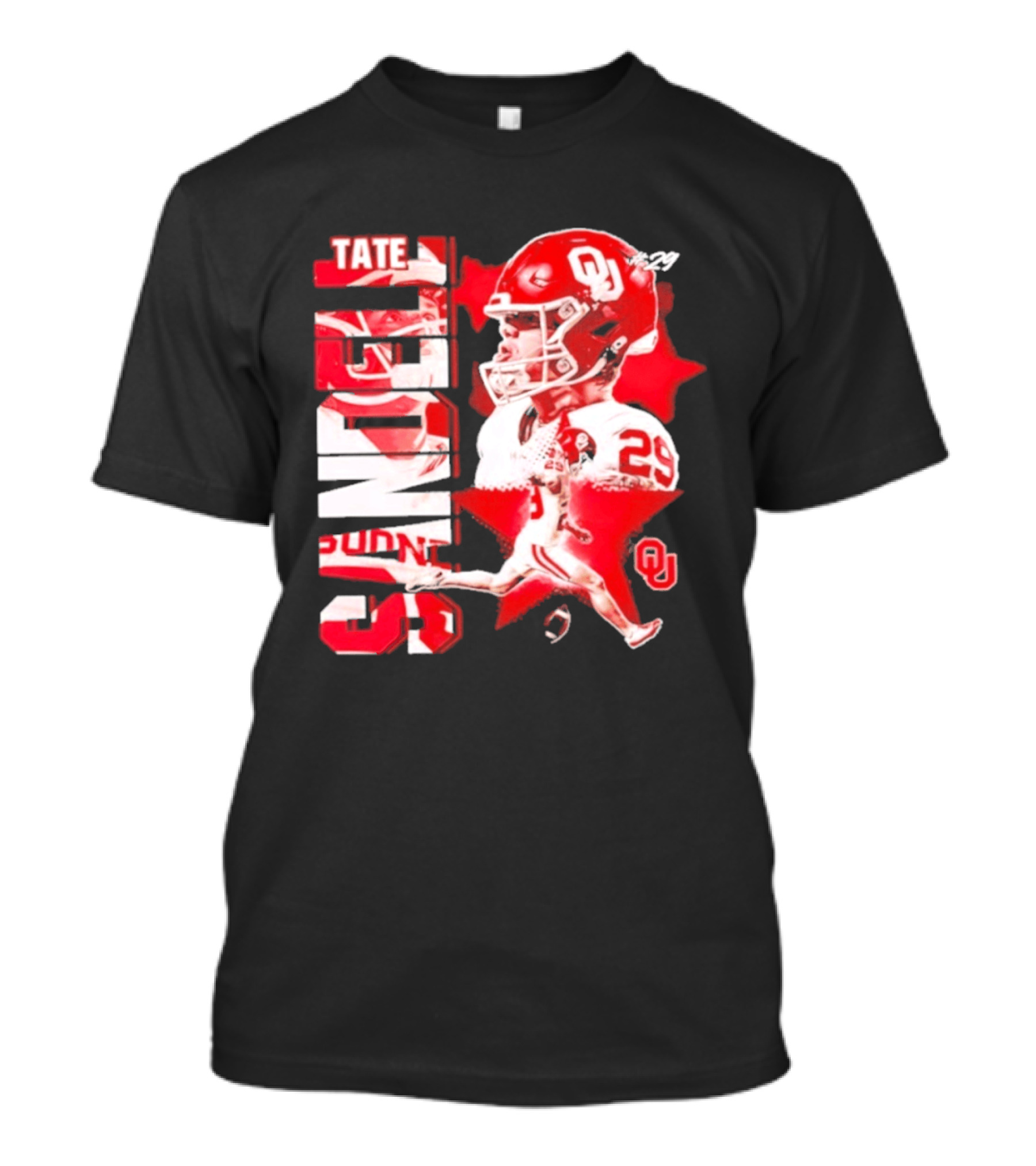Tate Sandell 29 Oklahoma Sooners Football OU T-Shirt 
