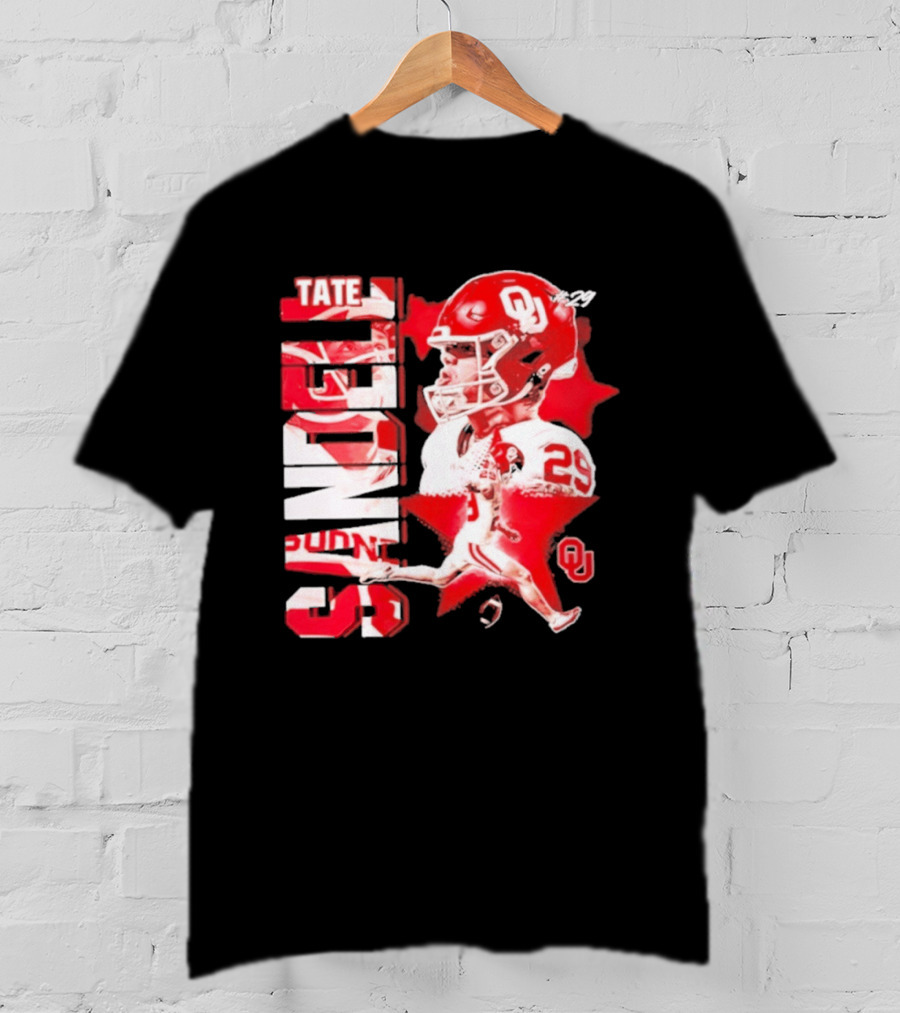 Tate Sandell 29 Oklahoma Sooners Football OU T-Shirt