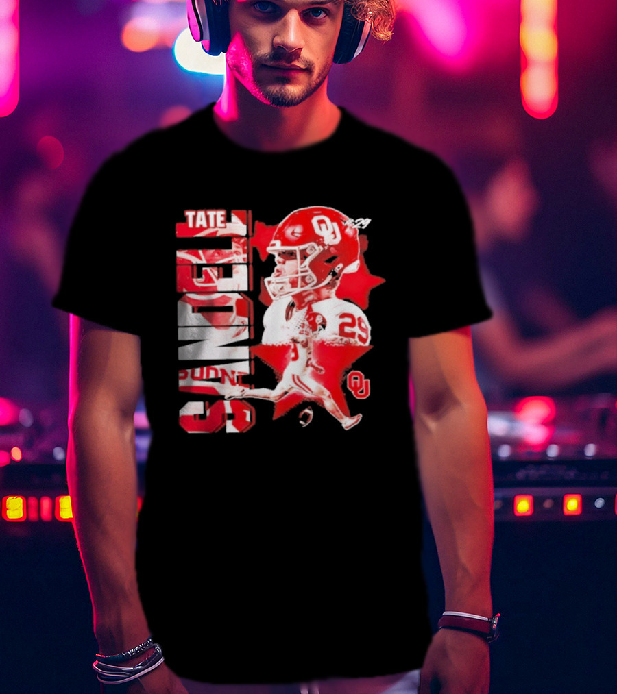 Tate Sandell 29 Oklahoma Sooners Football OU T-Shirt