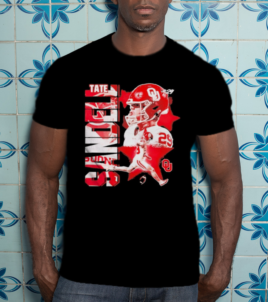 Tate Sandell 29 Oklahoma Sooners Football OU T-Shirt
