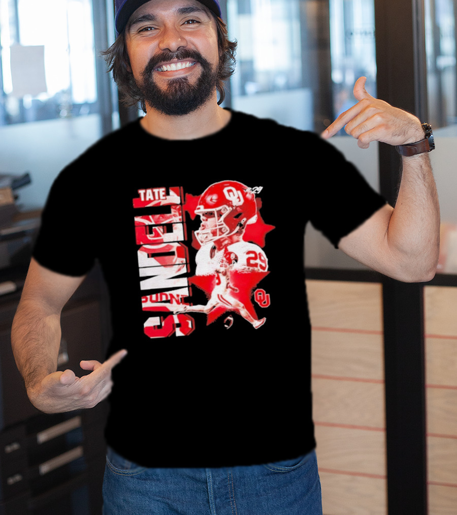 Tate Sandell 29 Oklahoma Sooners Football OU T-Shirt