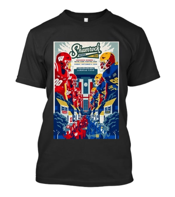 Shamrock Series 2026 Wisconsin Badgers vs N...T-Shirt 