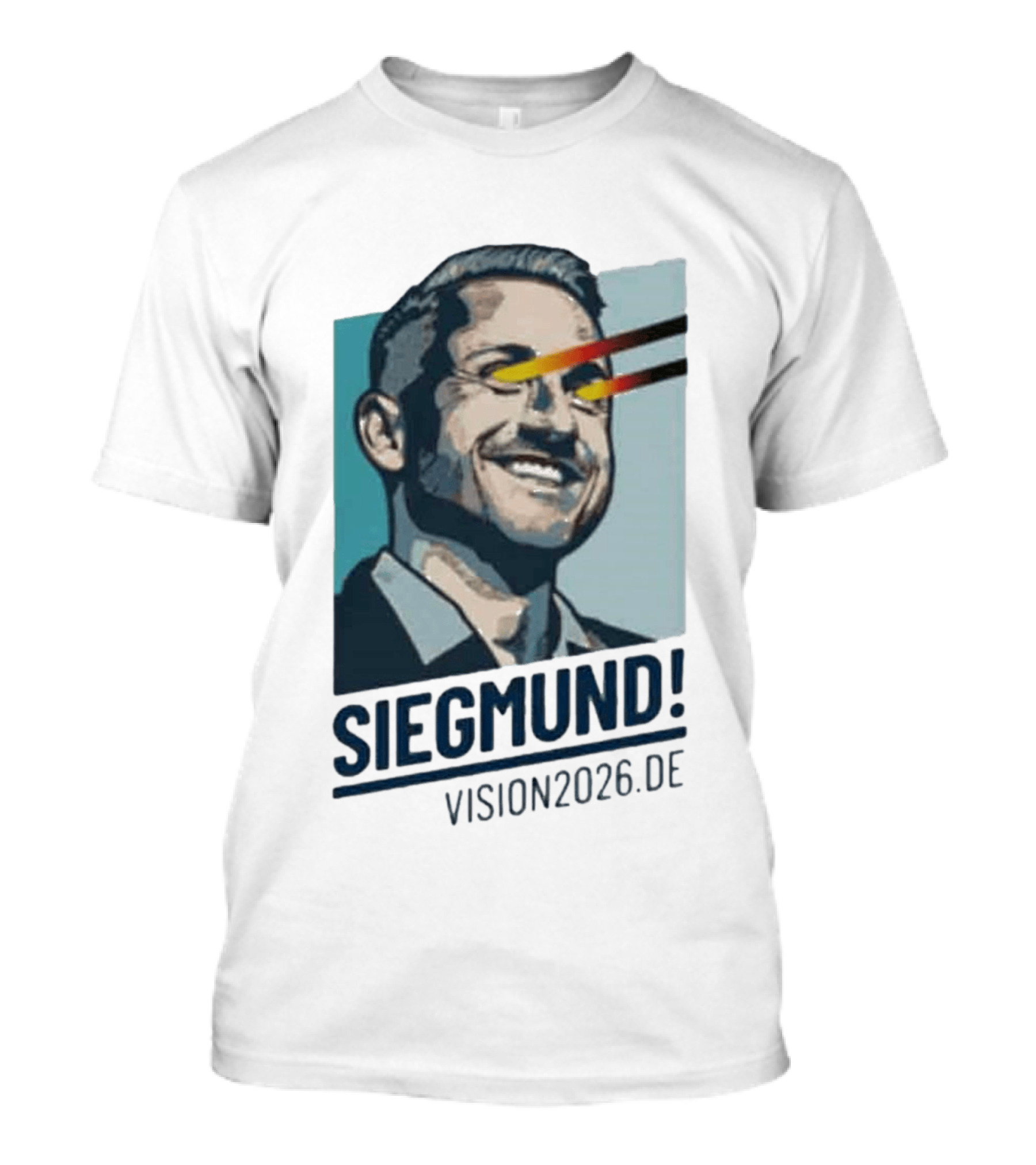 Siegmund Vision2026 DE German Flag Laser Eyes T-Shirt