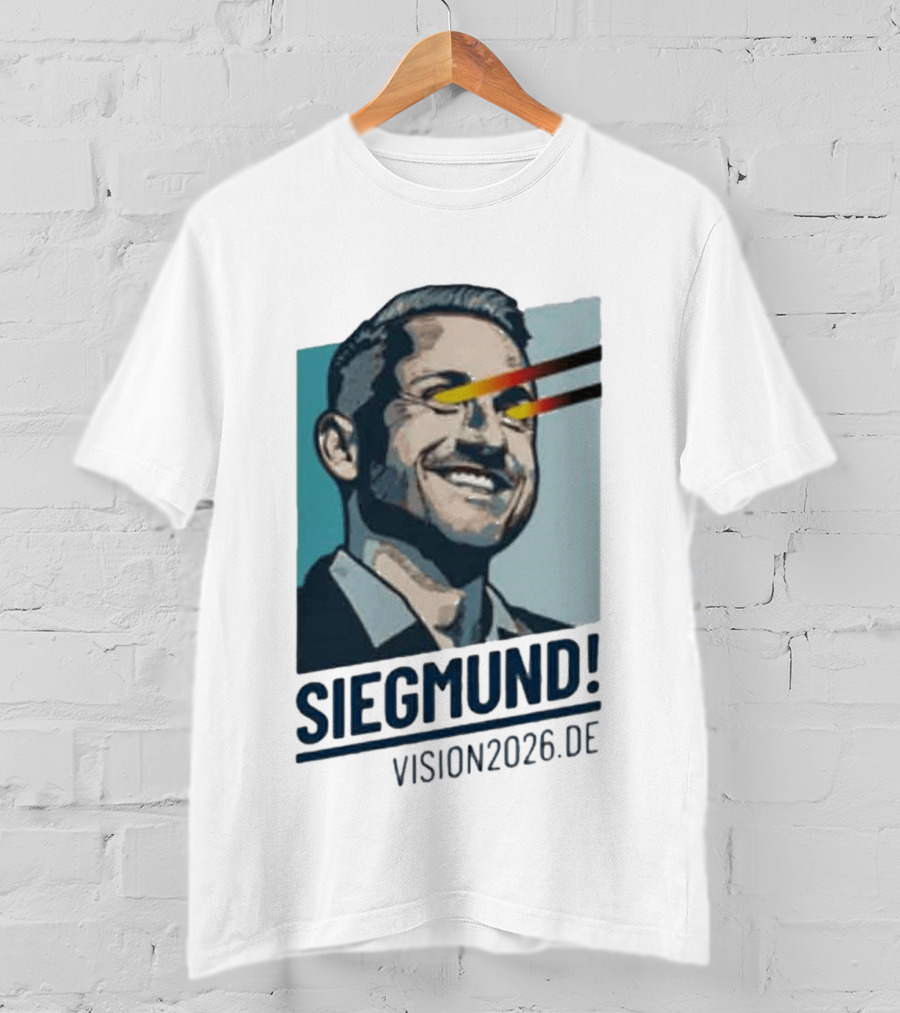 Siegmund Vision2026 DE German Flag Laser Eyes T-Shirt
